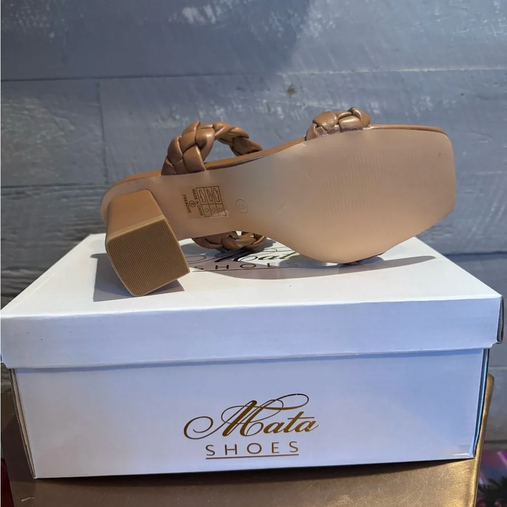 New Mata slip on sandals with braided vegan leather straps
